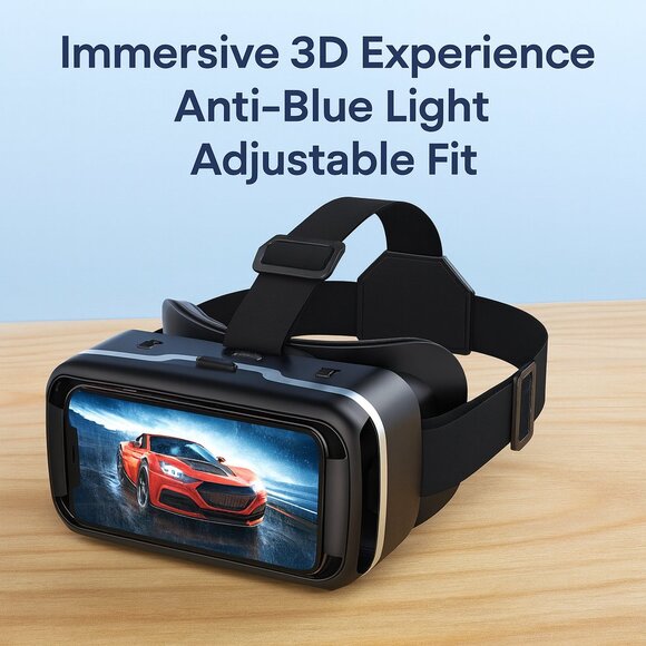 🆕VR Headset 3D Virtual Reality Goggles for iPhone & Android – 4.7-7.2” - Picture 1 of 2